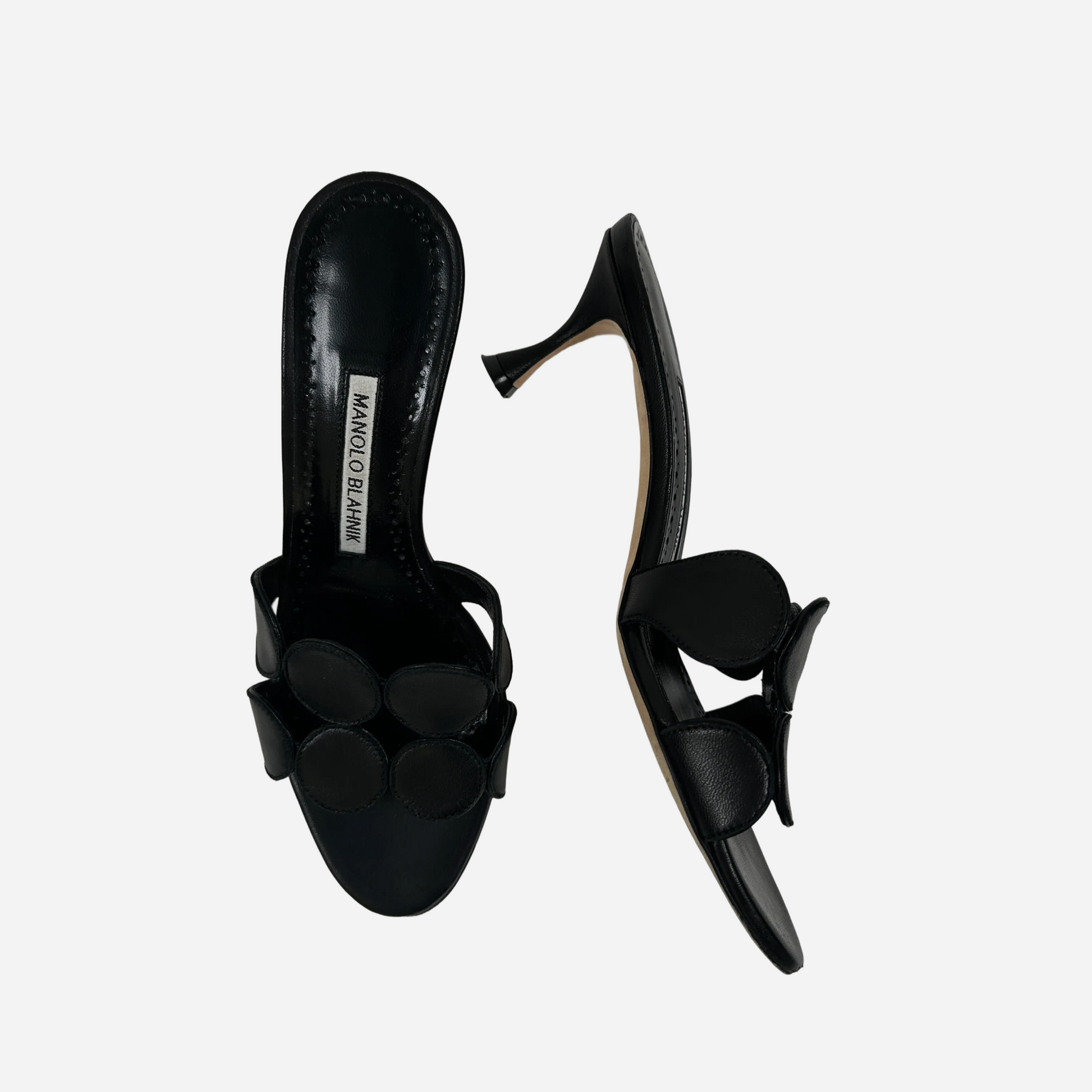 Manolo Blahnik Vintage Leather Slides