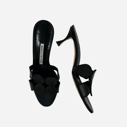 Manolo Blahnik Vintage Leather Slides