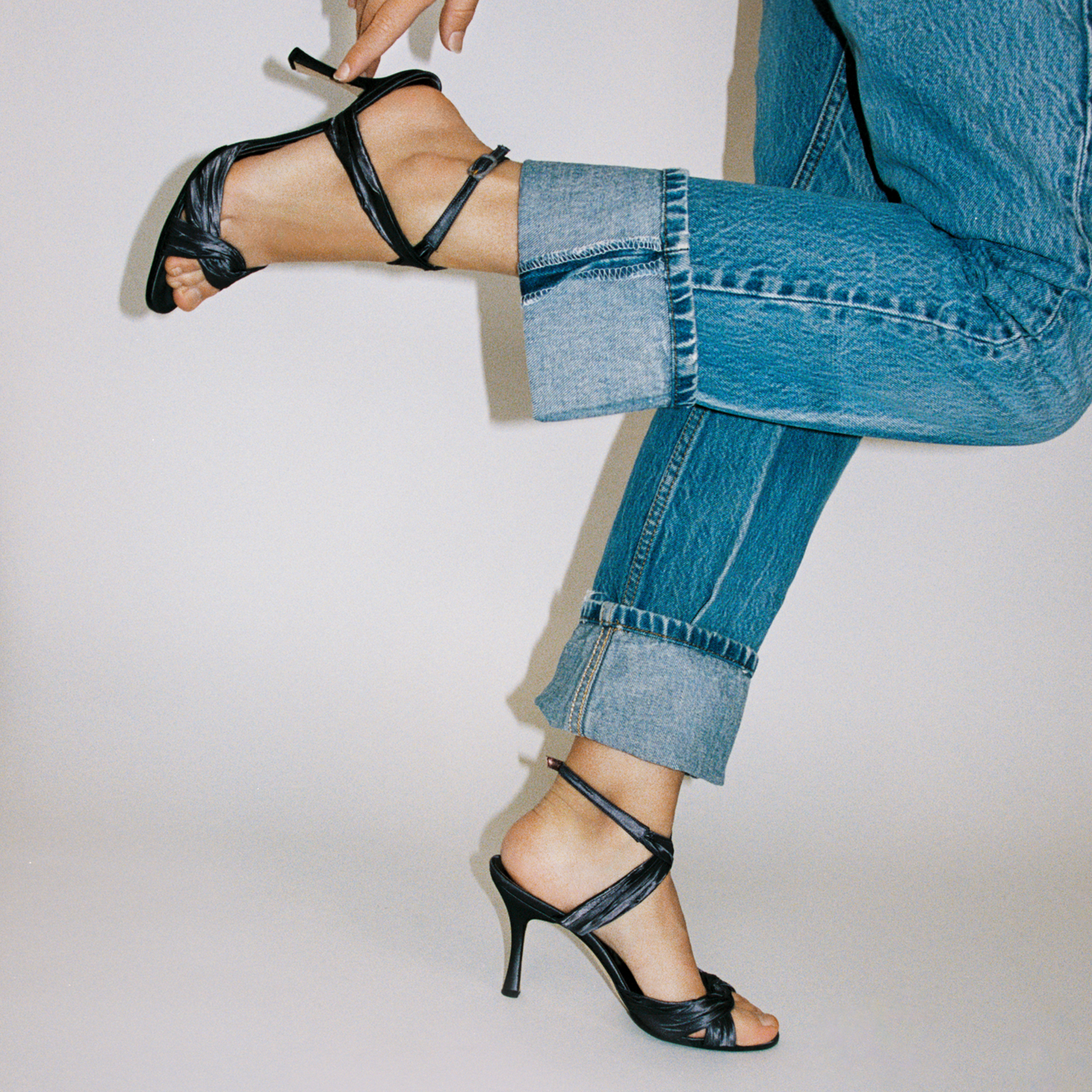 Manolo Blahnik Vintage Satin Heels