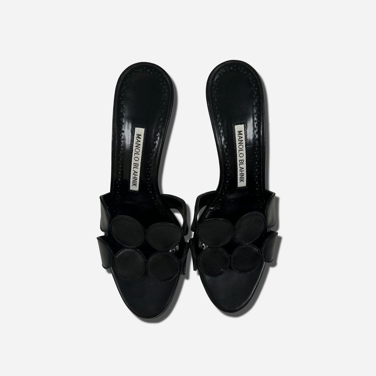 Manolo Blahnik Vintage Leather Slides