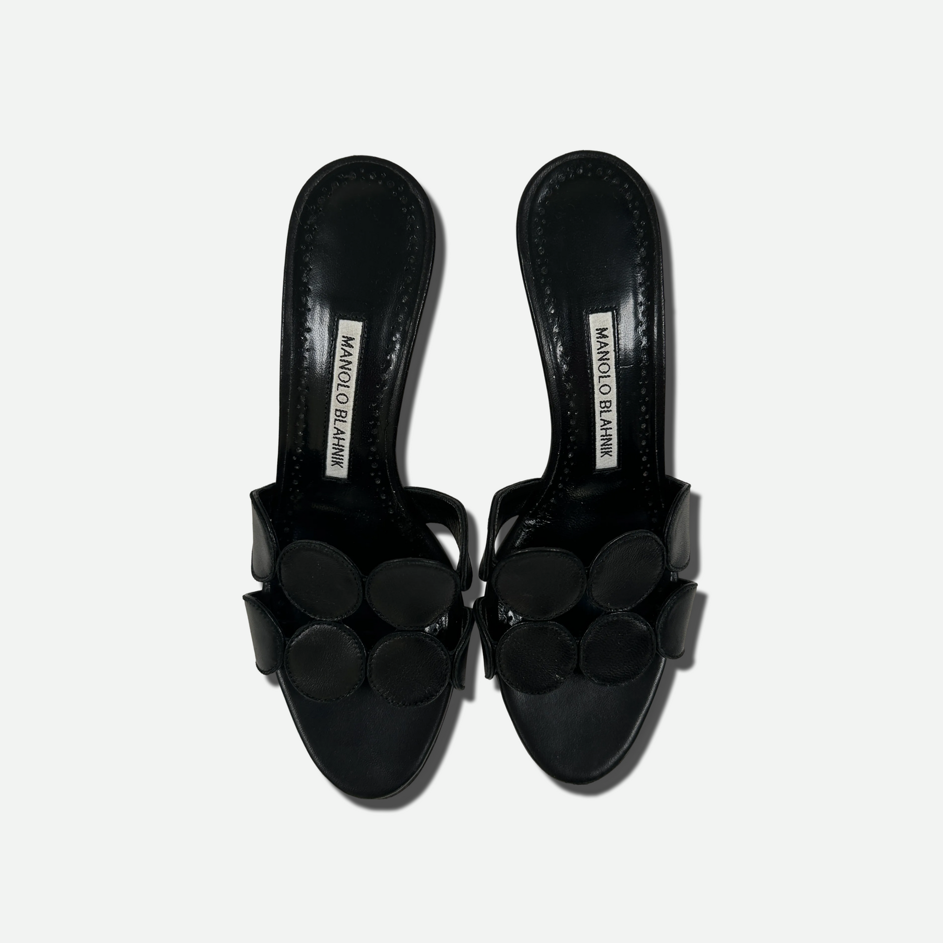 Manolo Blahnik Vintage Leather Slides