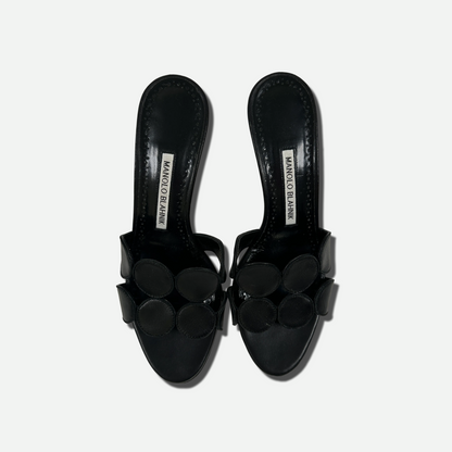 Manolo Blahnik Vintage Leather Slides